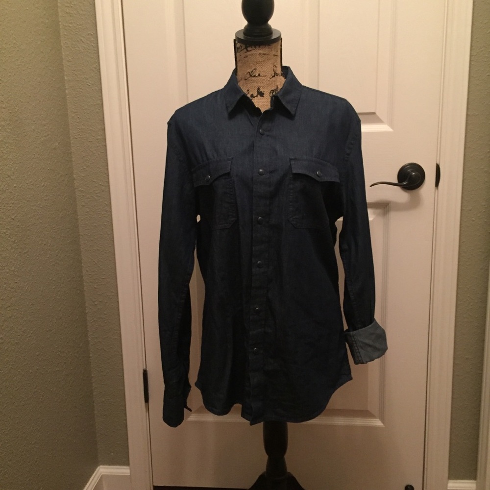 American Rag Dark Denim Chambray top